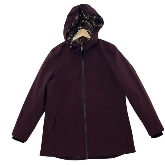 Pendleton Women's Tape Seam Hooded Rain Jacket Purple Medium Outdoor Winter Zip - Picture 3 of 12